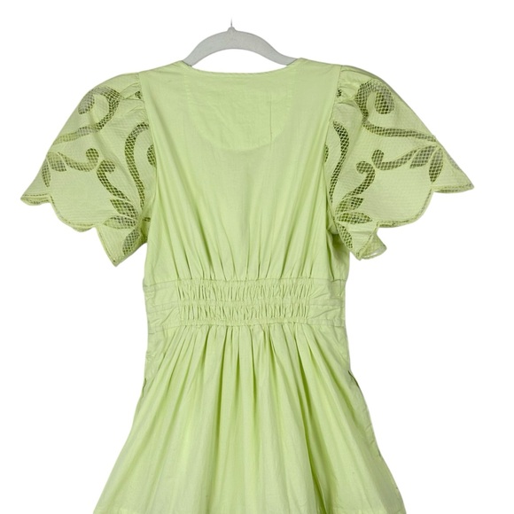 Anthropologie The Somerset Maxi Dress Cutwork Edition Green XXS Petite - Picture 8 of 13